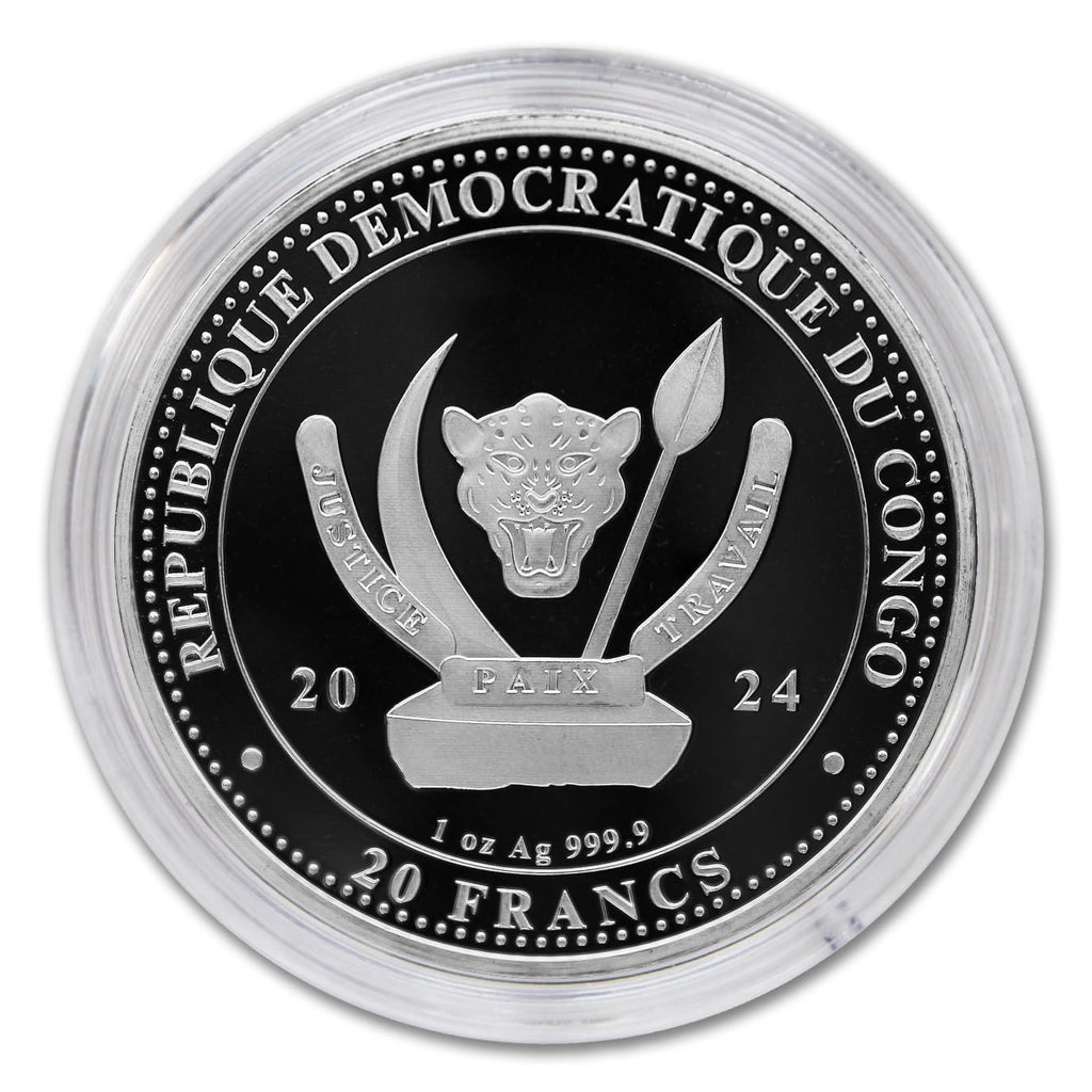1 oz Silver Triceratops 20 Francs BU G465390