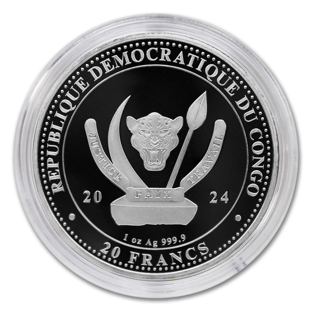 1 oz Silver Triceratops 20 Francs BU G465390