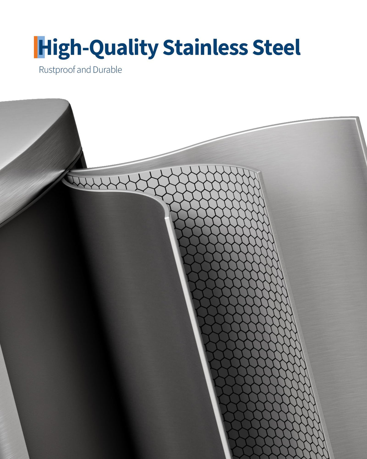 Stainless Steel 13 Gal Step-On Trash Can with Soft Close Lid M81936