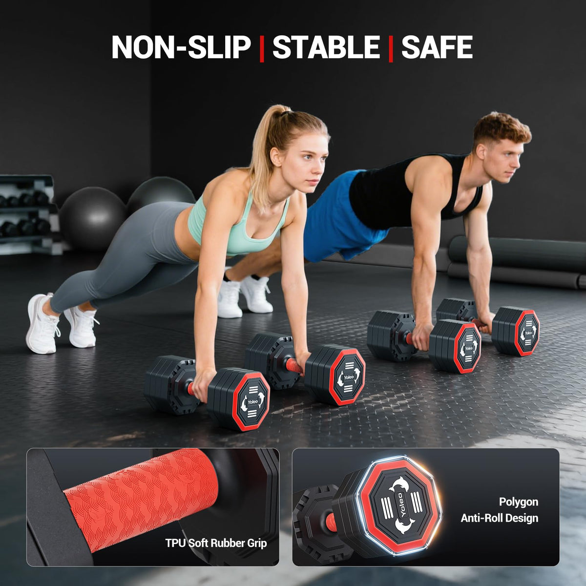 Adjustable Dumbbell Set 10/15/20/25 lb F739866