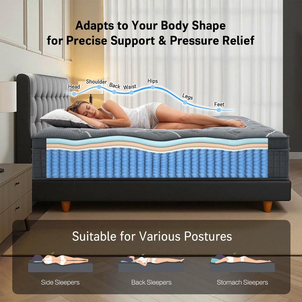 12 Inch Gel Memory Foam Hybrid Mattress O904201