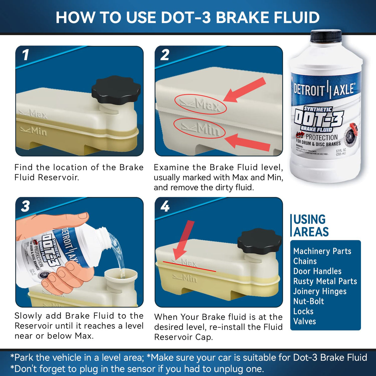 12oz Synthetic Dot-3 Brake Fluid B37326