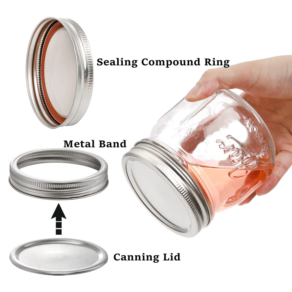 12 Pack 16 Oz Wide Mouth Glass Mason Jars F346