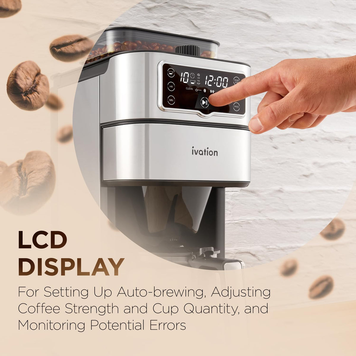 2-in-1 Drip Coffee Maker & Grinder D3653
