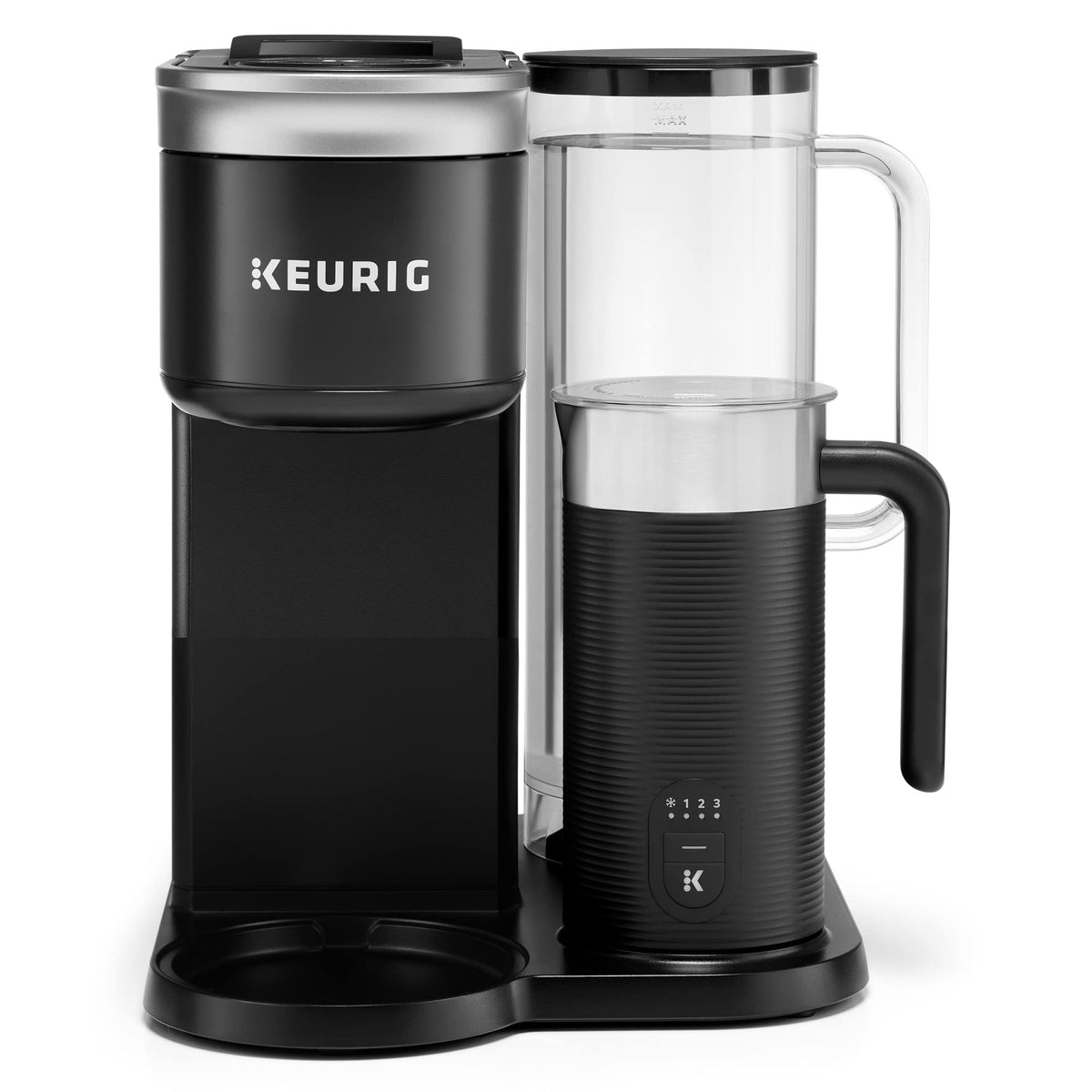 Single Serve Coffee Maker with Built-In Frother, 6 Brew Sizes, Black T2899
