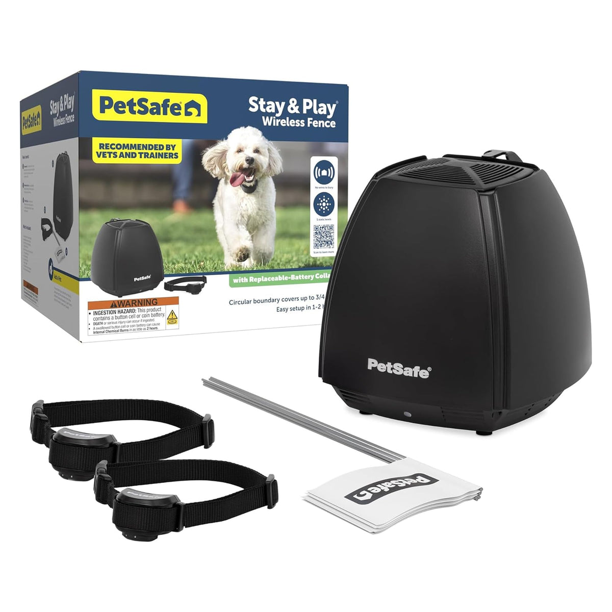 Wireless Fence, 2 Dog, Up to 3/4 Acre M3309