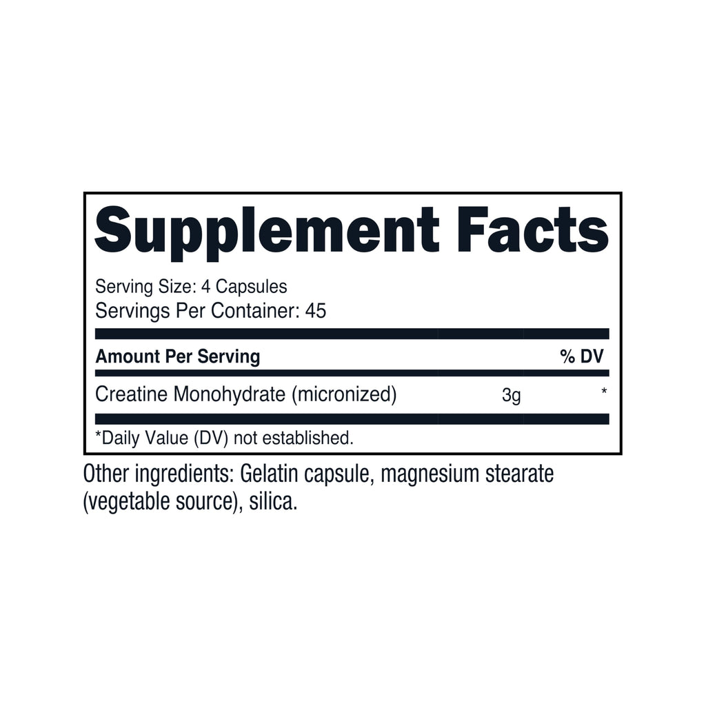 Creatine Monohydrate 3,000mg 180 Capsules S90485