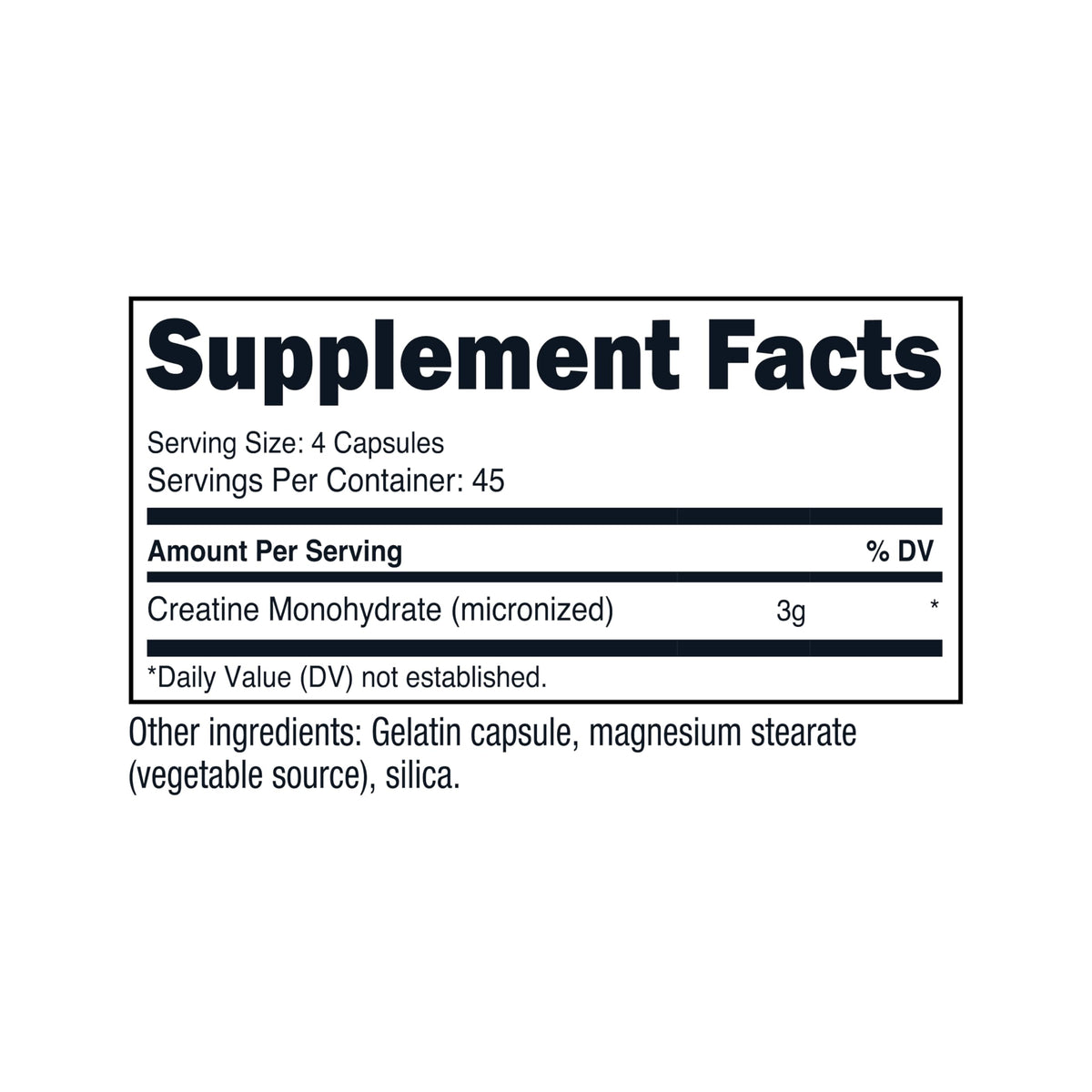 Creatine Monohydrate 3,000mg 180 Capsules S90485