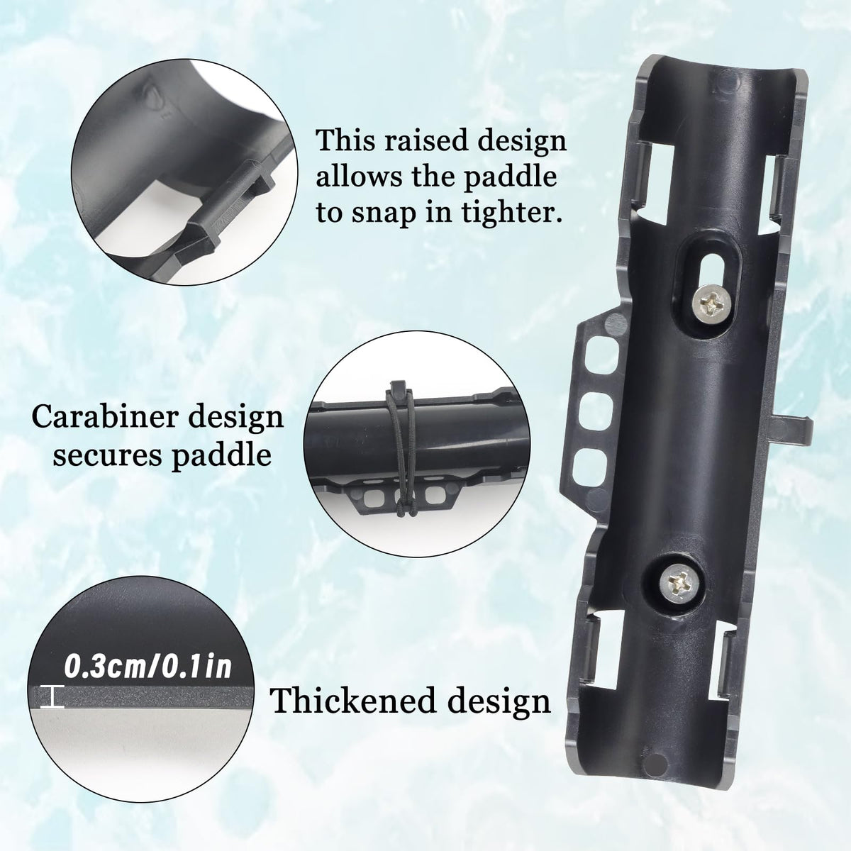 2PCS Kayak Paddle Holder with Leashes & Locking Kits M6000