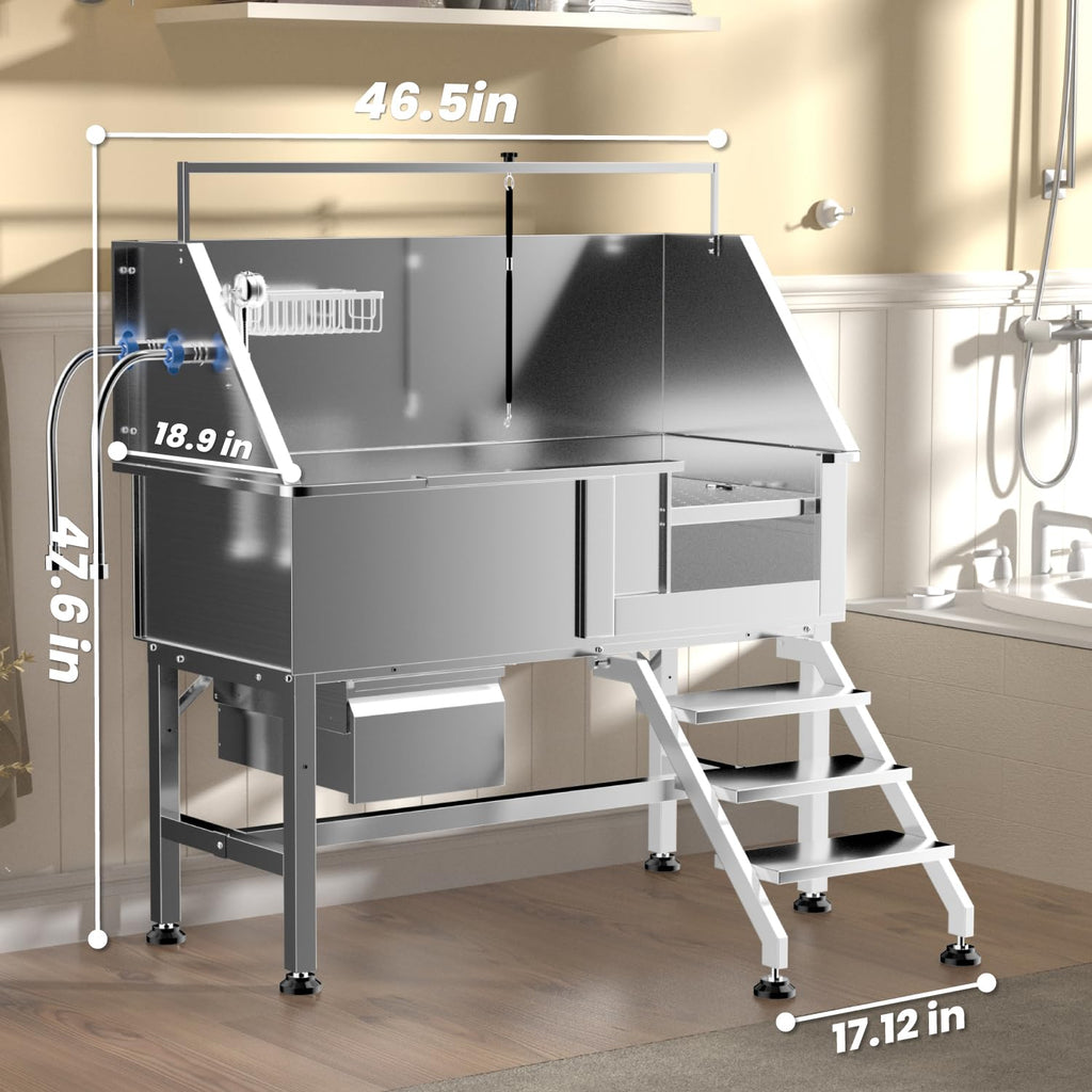 46" Stainless Steel Dog Wash Station Y1425