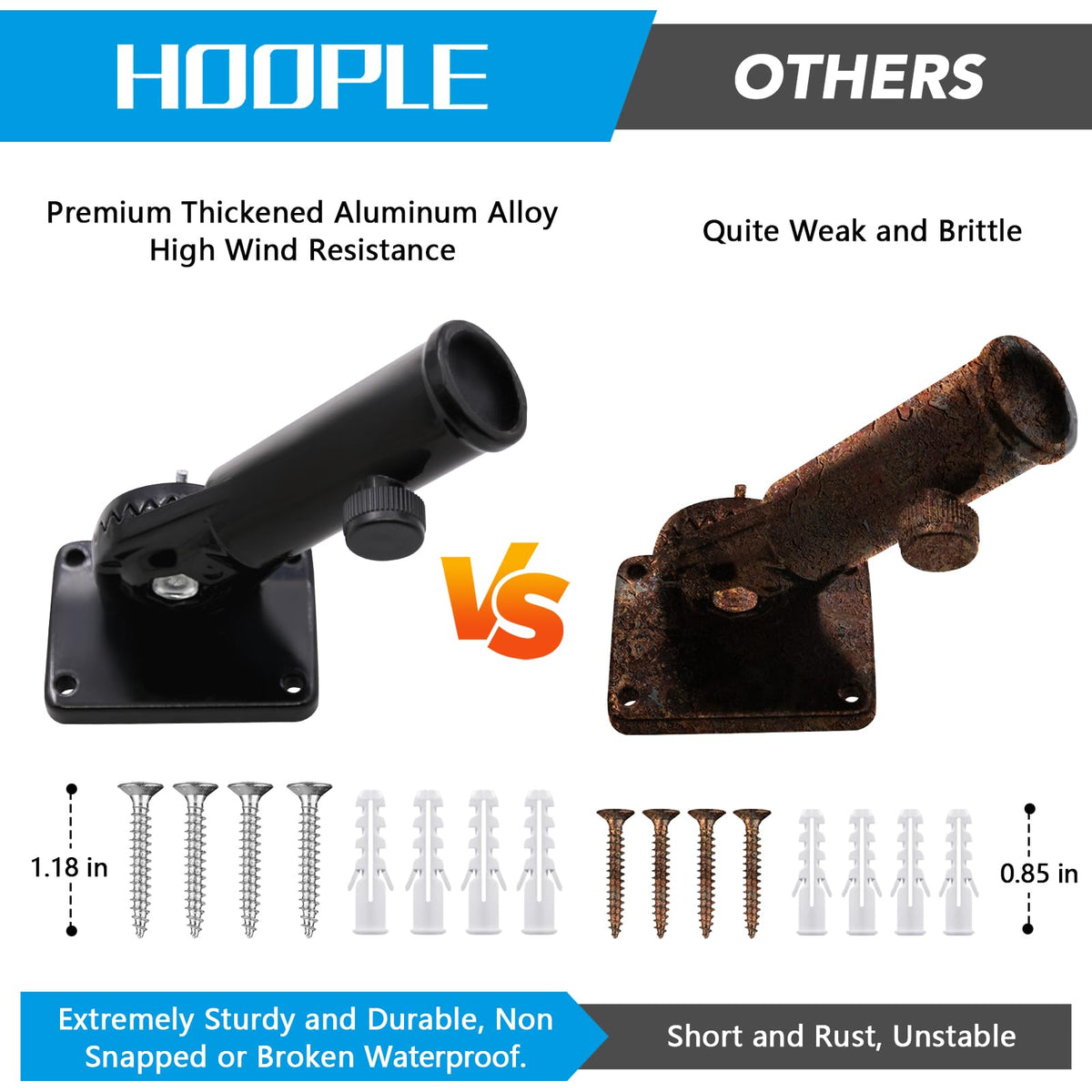 Adjustable Metal Flag Pole Holder U4271