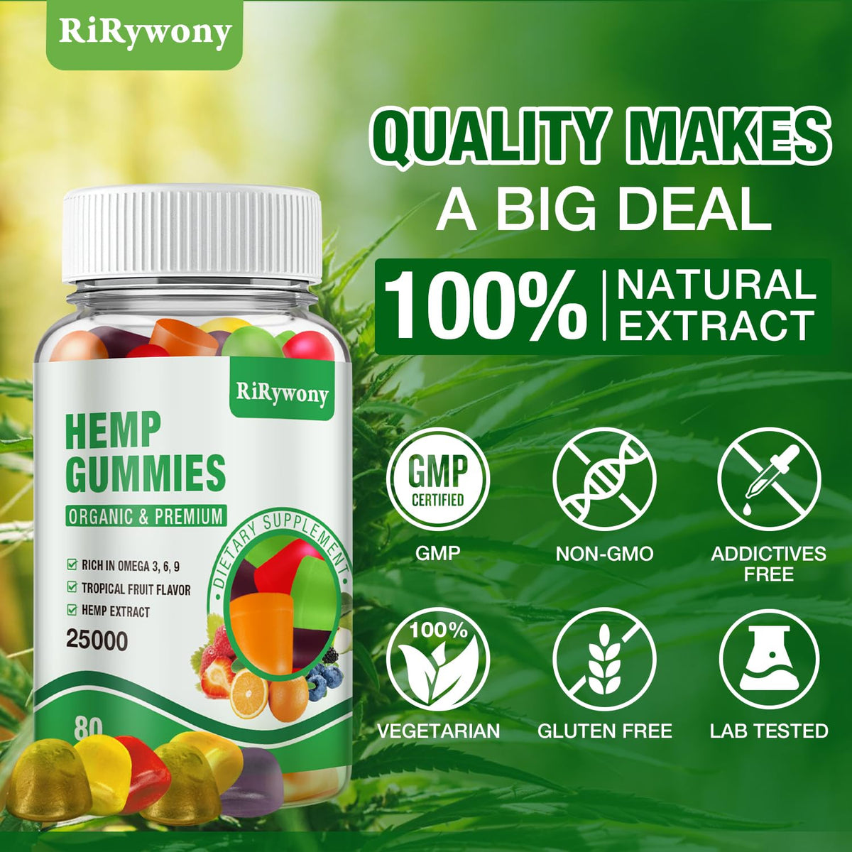 Hemp Gummies 80 Counts W5501
