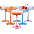 Ribbed Coupe Glasses 8oz 6 Pieces U801
