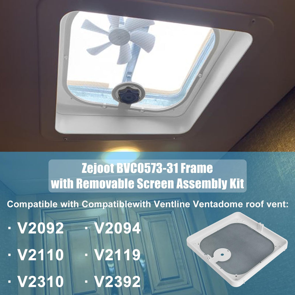 Birch White Roof Vent Frame Screen Replacement 13.5×13.5inch Y4289
