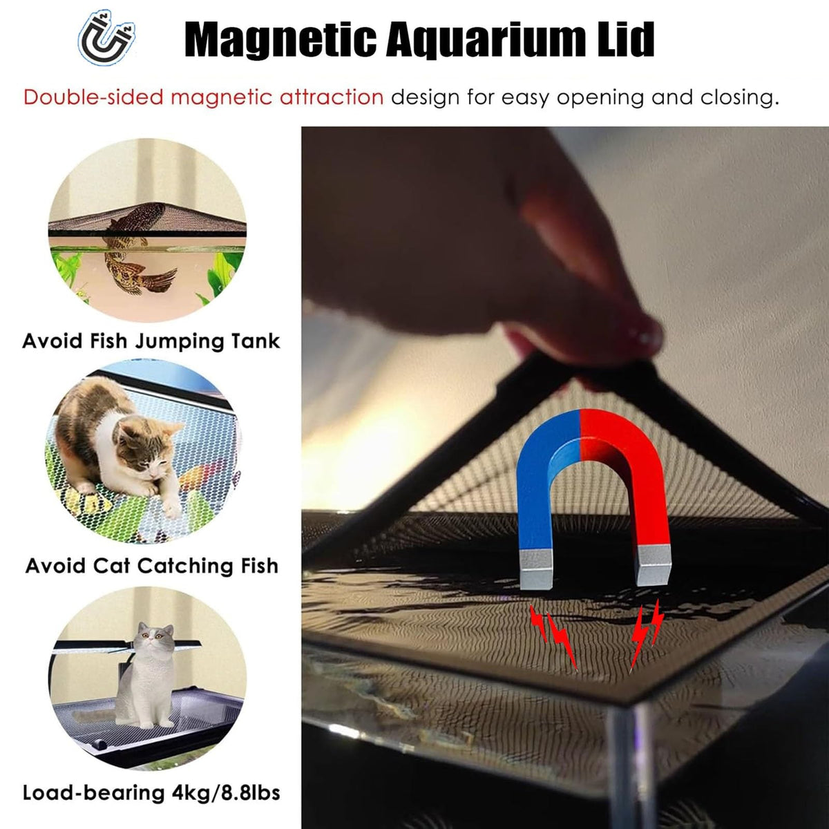 Magnetic Fish Tank Lid Cuttable Aquarium Top Cover K69591