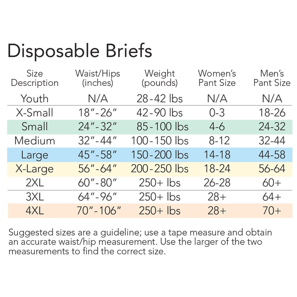 Large Adult Diapers with Tabs, 12 Ct H87715