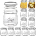 12 Pack 16 Oz Wide Mouth Glass Mason Jars F346