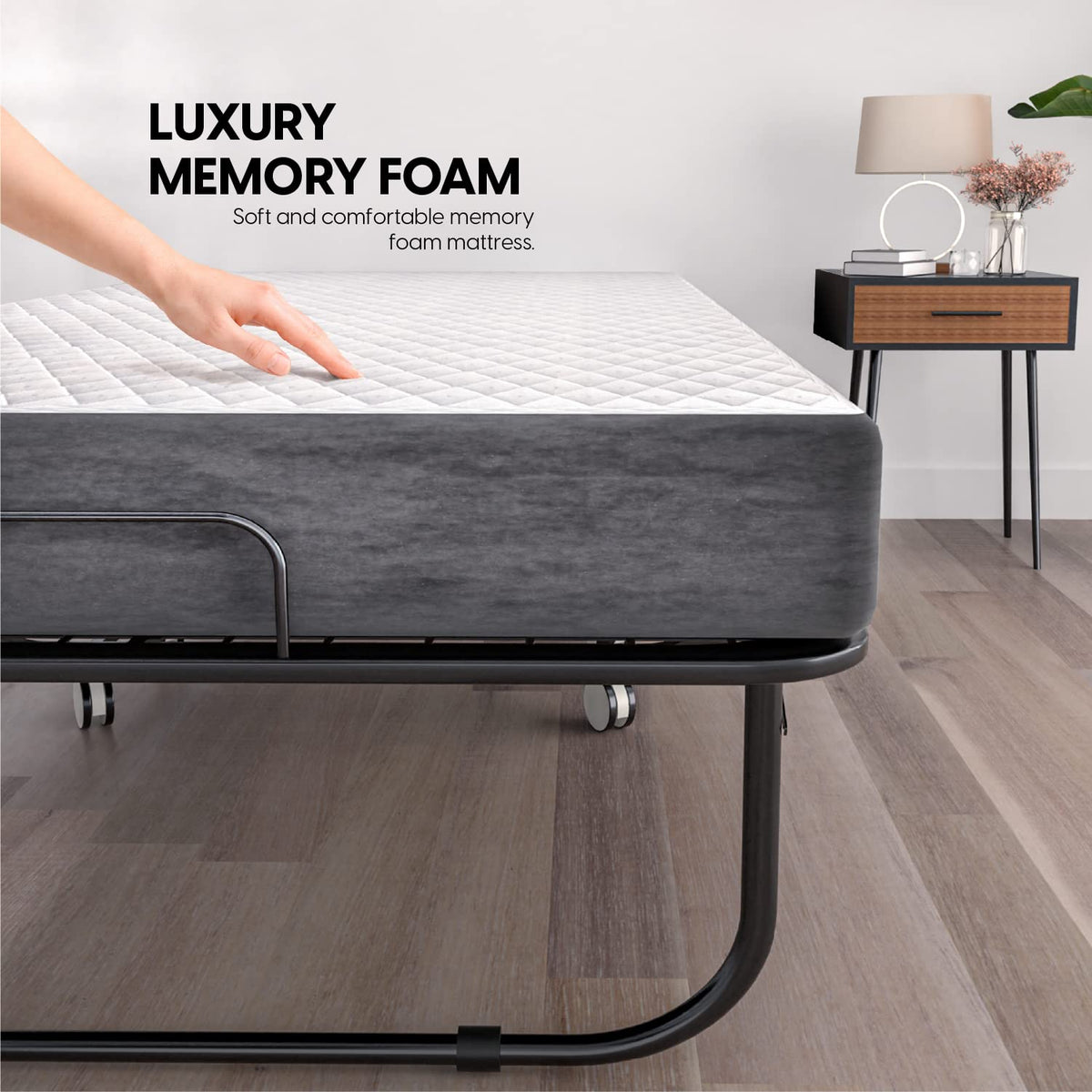 Folding Bed with Mattress 75x31 Cot Size 5-inch Memory Foam B265653