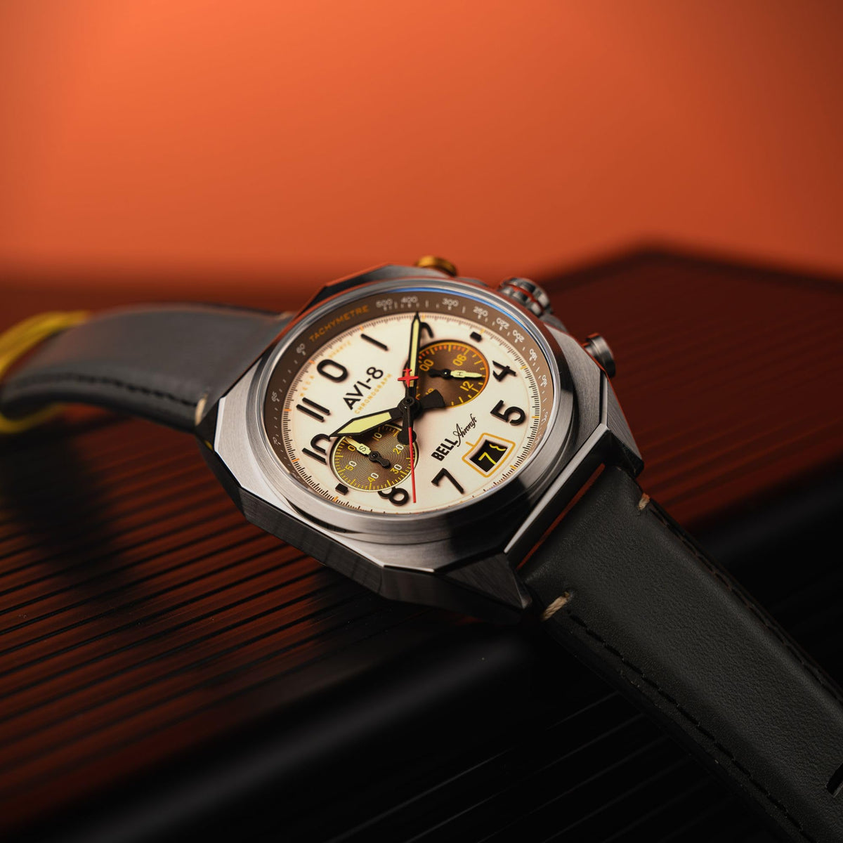 41mm Chronograph Watch with Leather Strap U44754