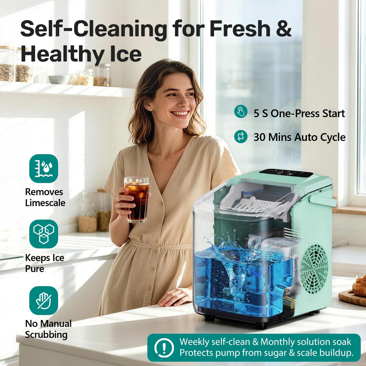 Countertop Ice Maker with Self-Cleaning F231