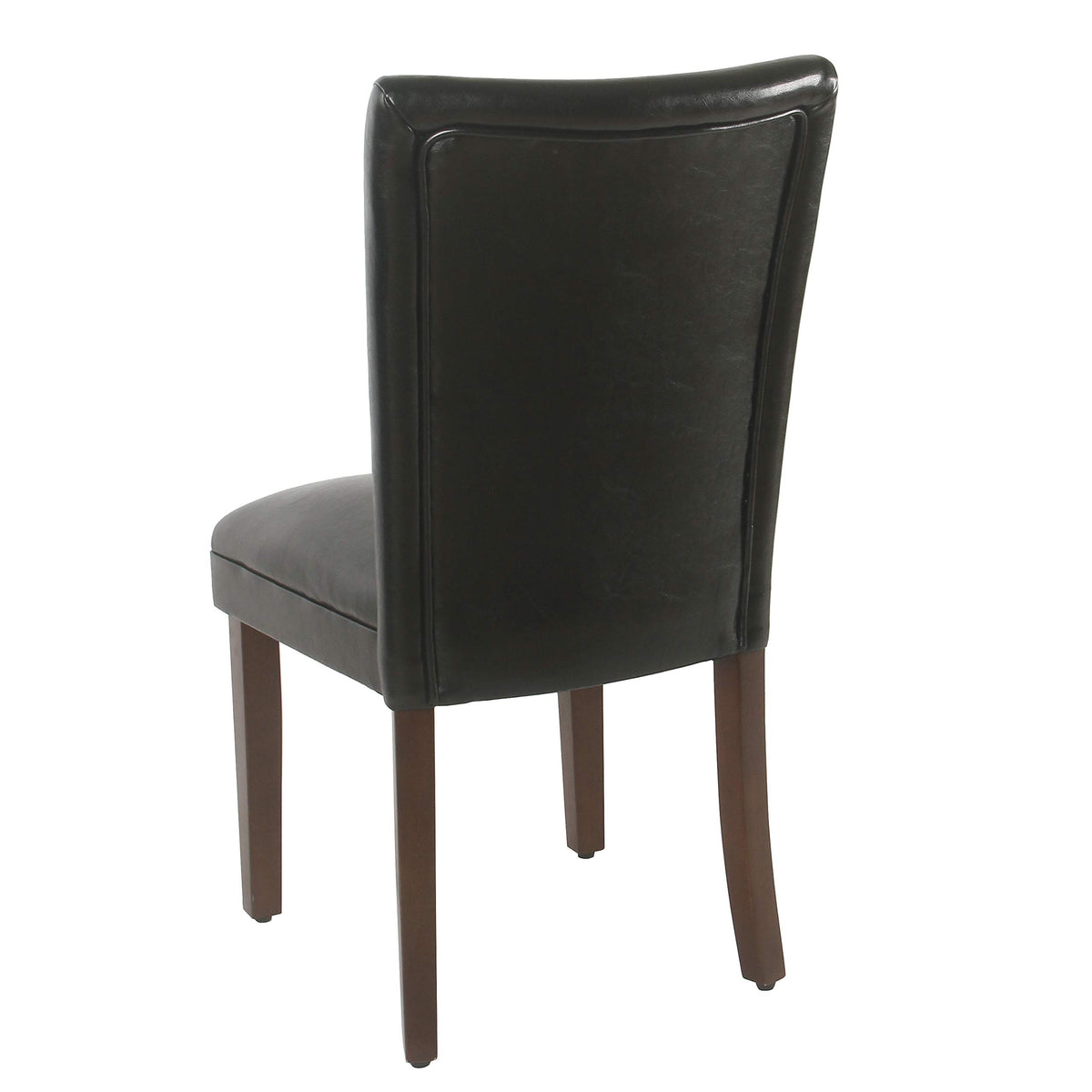 Black Faux Leather Upholstered Dining Chair Set of 2 K347