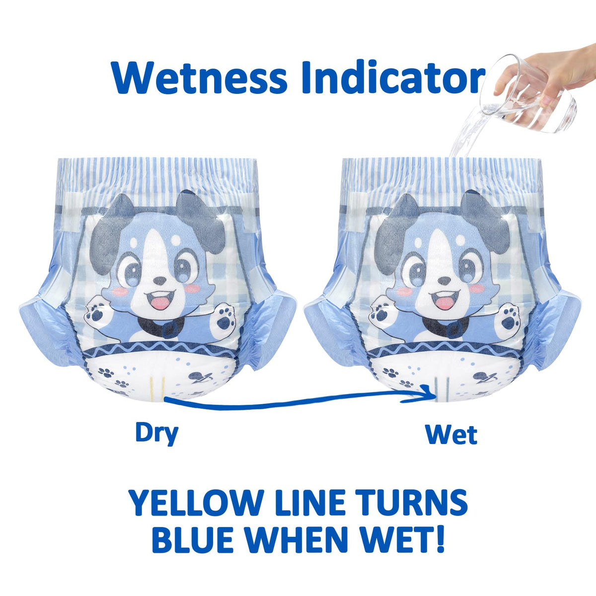 Adjustable Hook-and-Loop Fastener Closure Adult Printed Cloth Back Diaper 10 Pieces Medium 28"-38" S938346