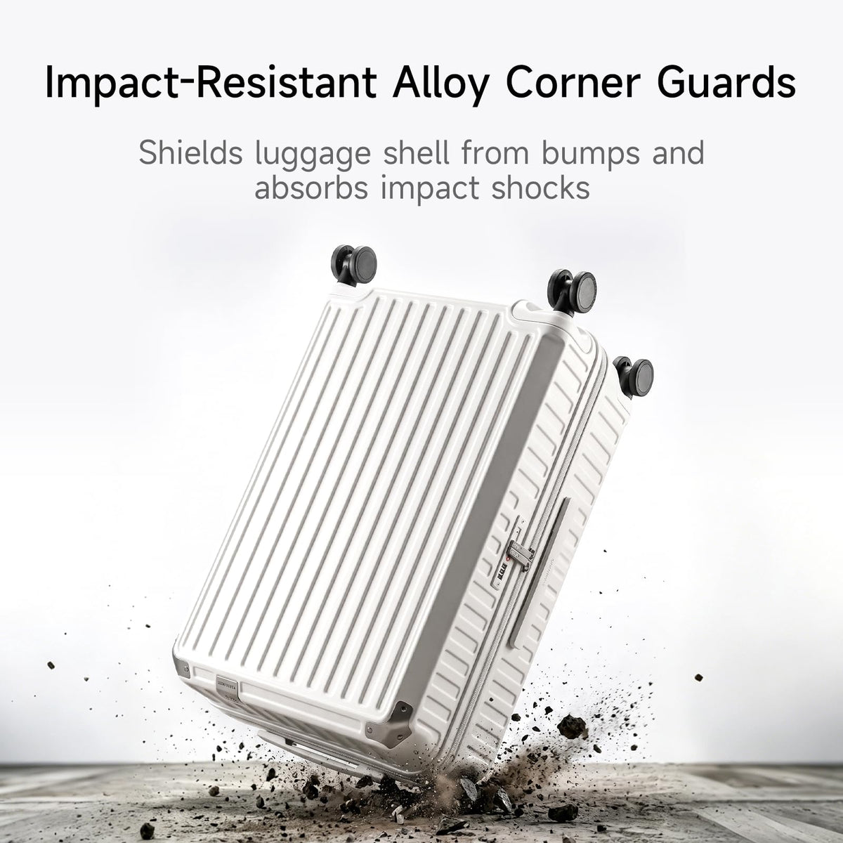 20 inch White Hardside Carry on Luggage with Spinner Wheel G20516