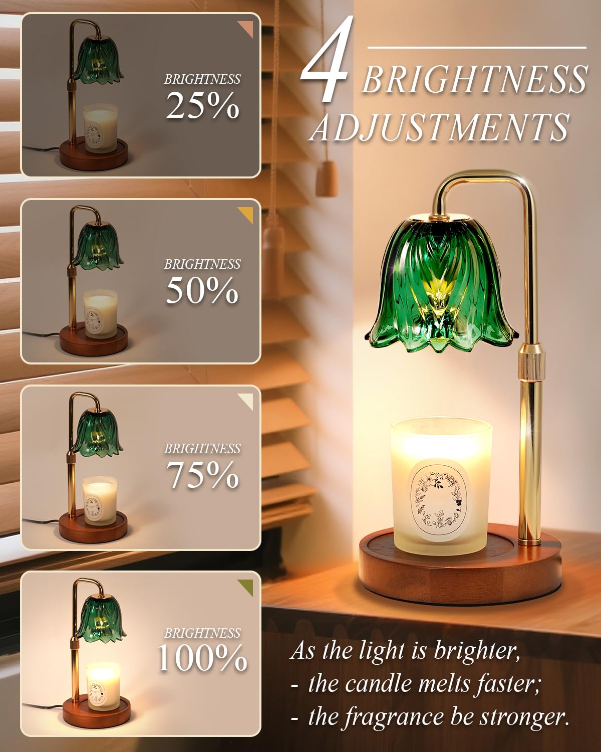 Dimmable Candle Warmer Lamp with Timer F500