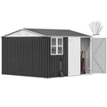 10' x 10' Waterproof Metal Outdoor Storage Shed K4083