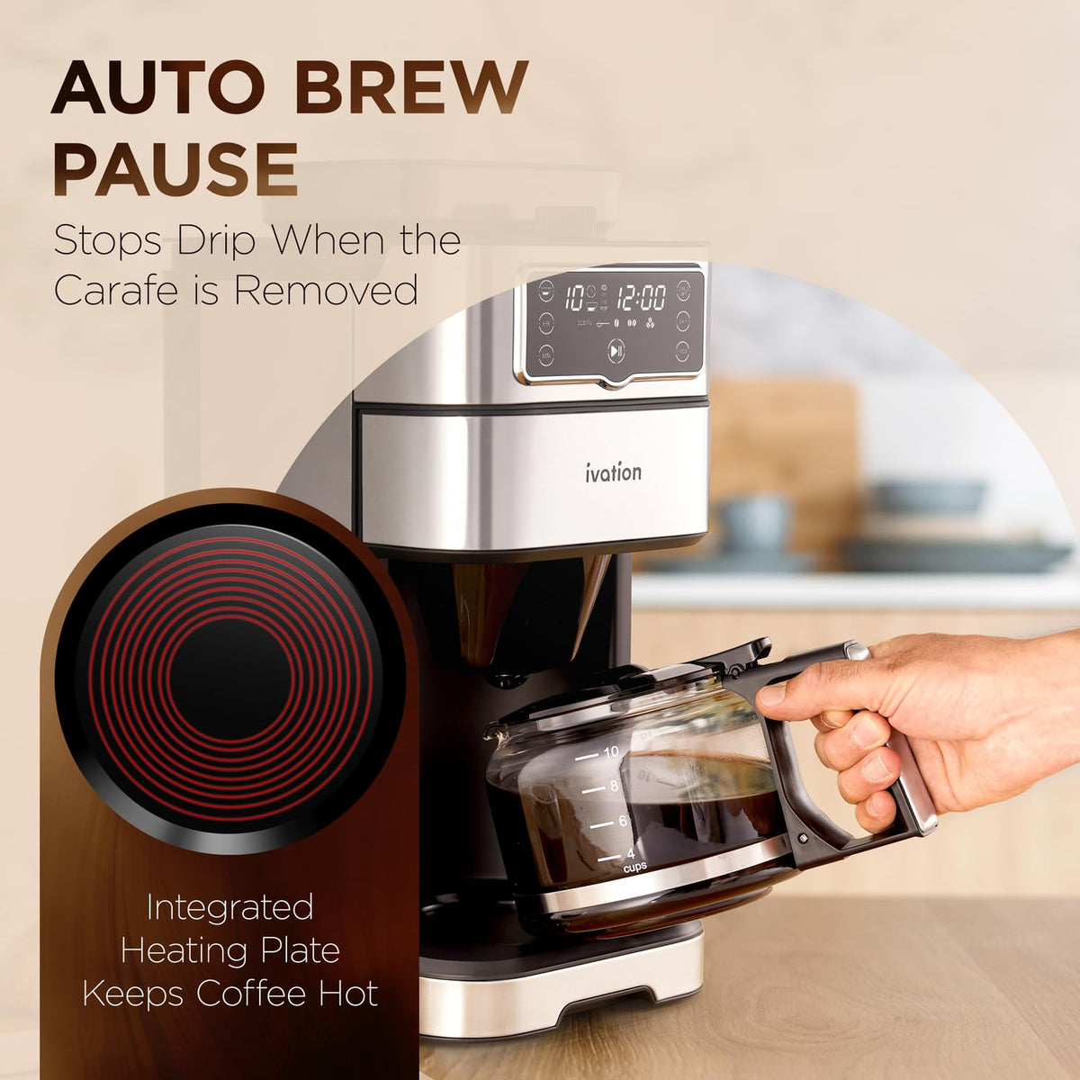 2-in-1 Drip Coffee Maker & Grinder D3653