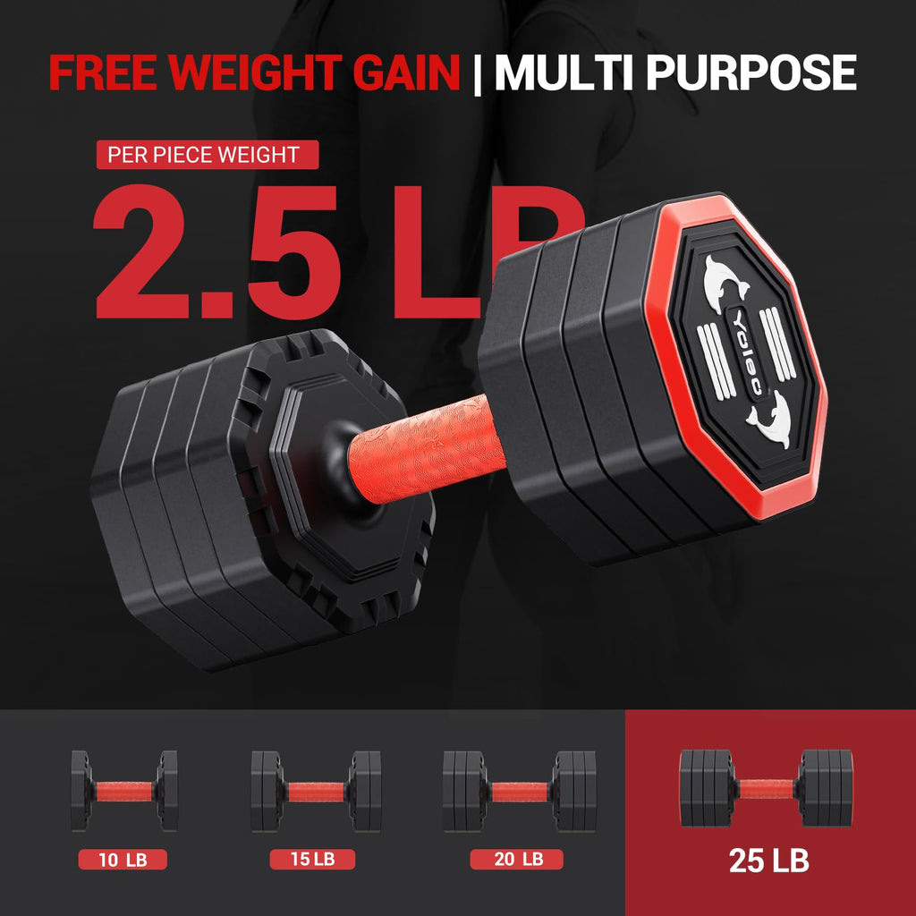 Adjustable Dumbbell Set 10/15/20/25 lb F739866
