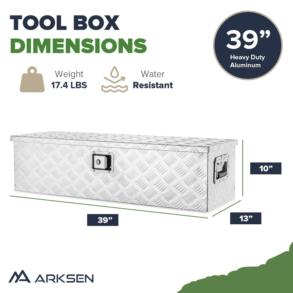 39"x13"x10" Heavy Duty Truck Bed Tool Box C143