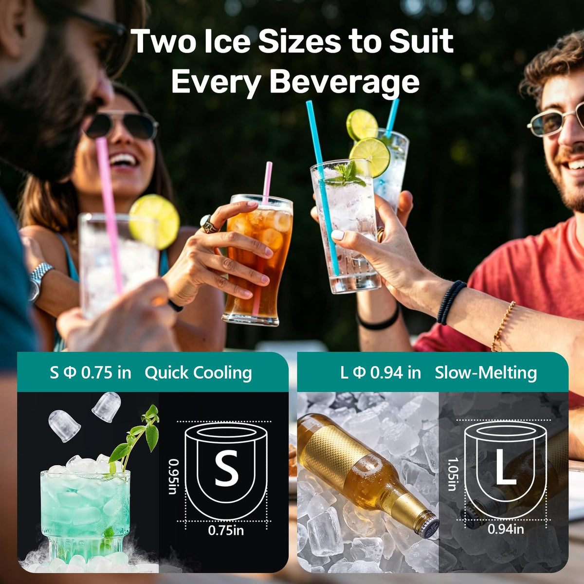 Countertop Ice Maker with Self-Cleaning F231