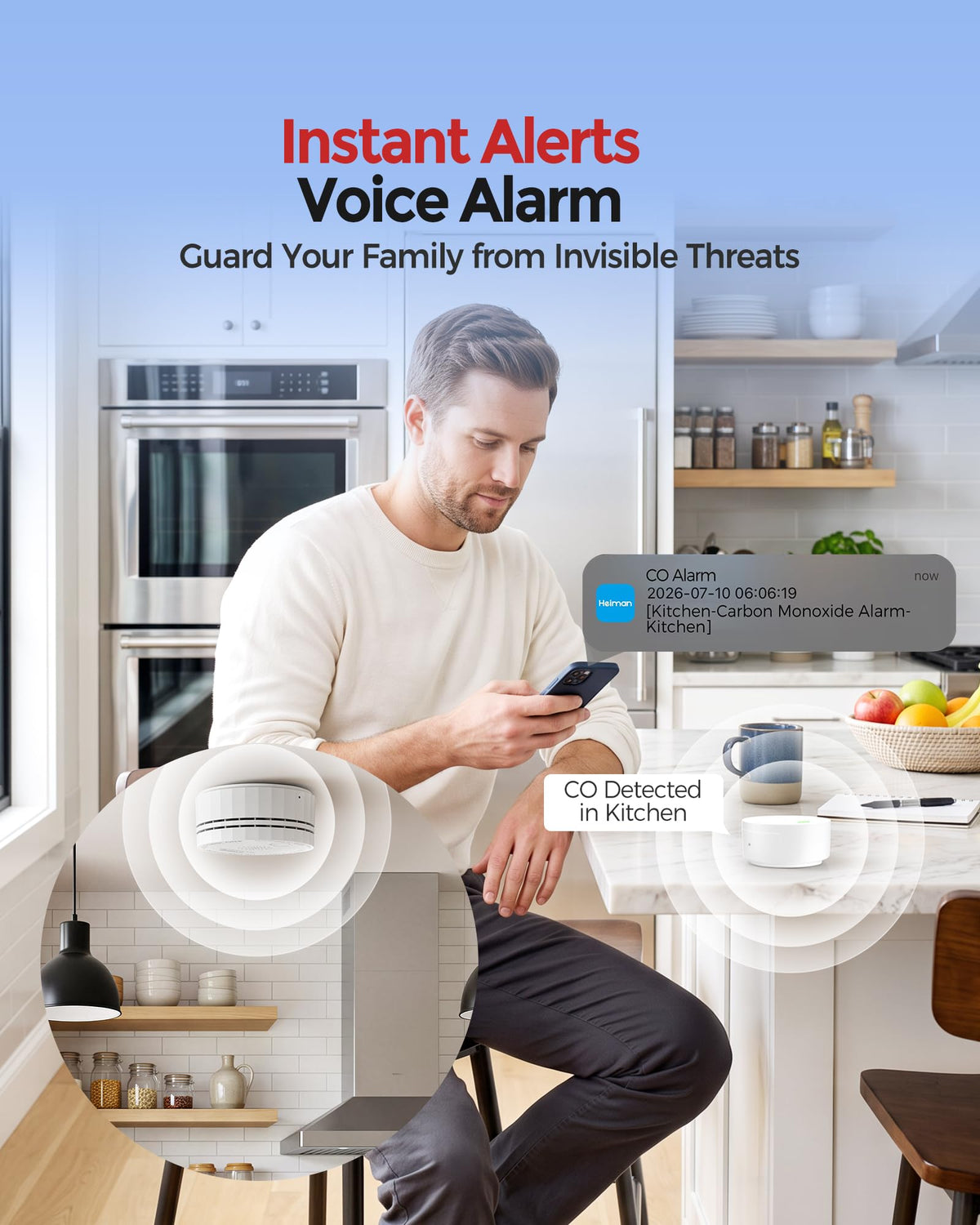 Carbon Monoxide Detectors 3-Pack with Gateway G6685