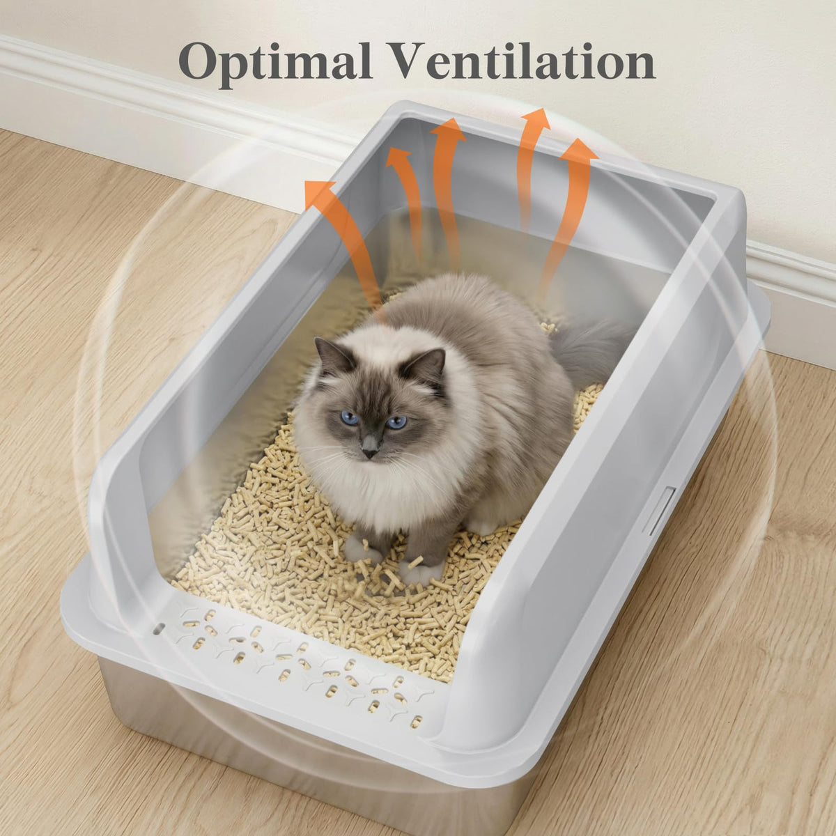 XL Stainless Steel Cat Litter Box S812681