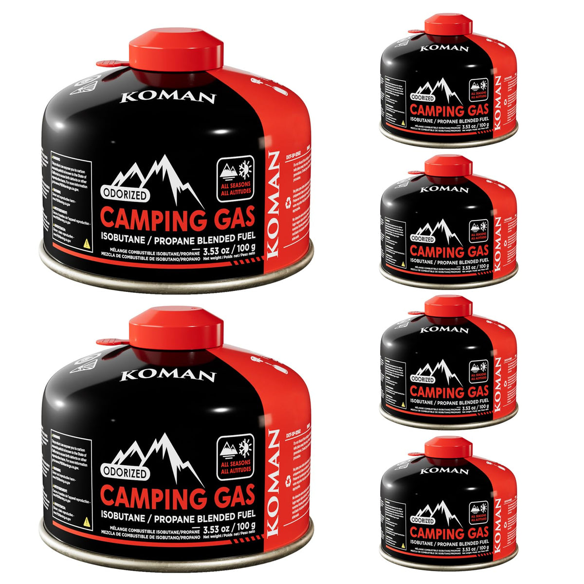 Isobutane Propane Fuel Canister 4 oz 6 Pack Q45265