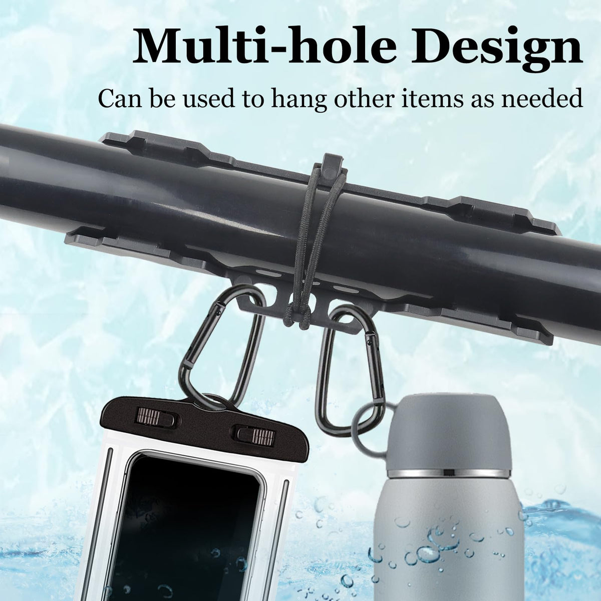 2PCS Kayak Paddle Holder with Leashes & Locking Kits M6000