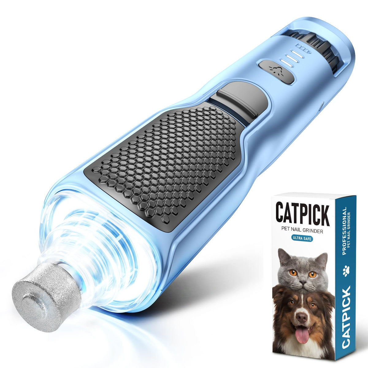 7-Speed Quiet Dog & Cat Nail Grinder with LED Q46707