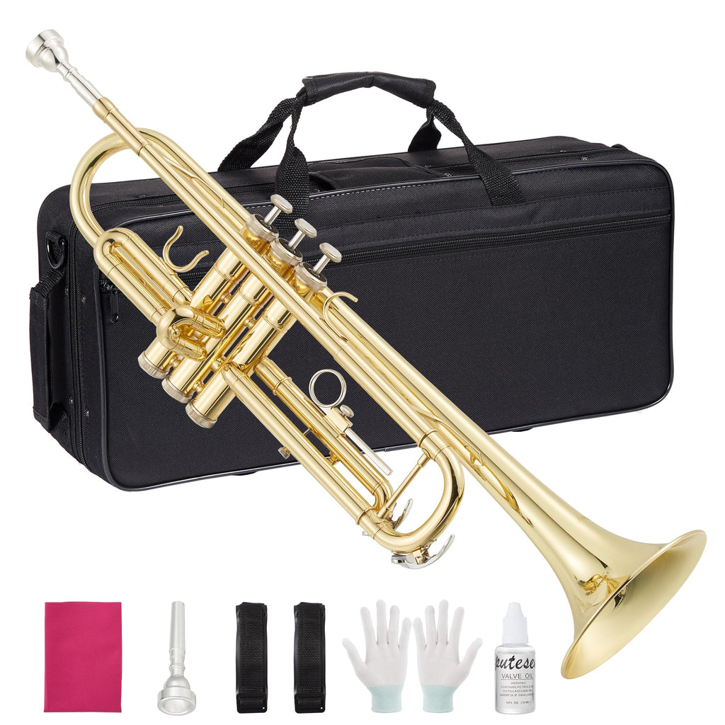 Bb Trumpet with Case Mouthpiece Gloves Cleaning Kit and Polish Cloth M277918