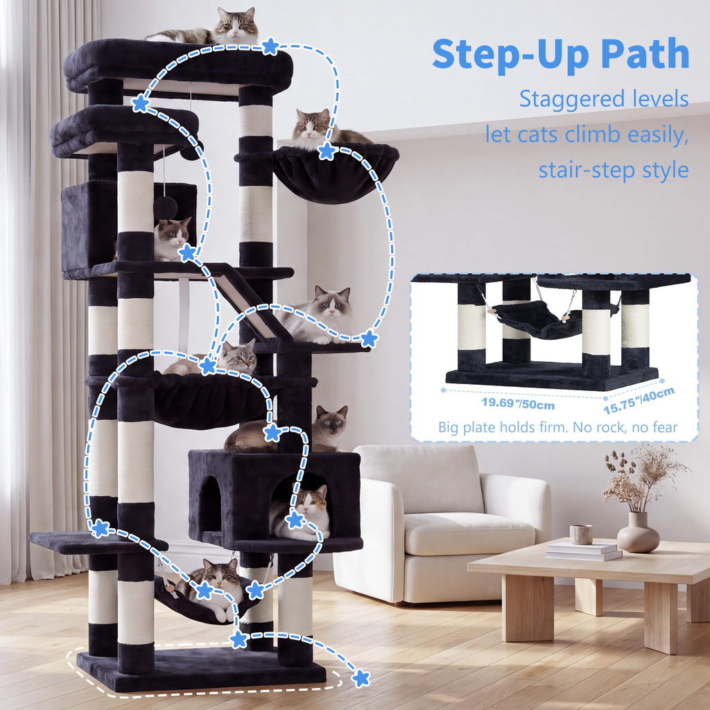 71-Inch-Tall Cat Tree with 2 Perches X517732