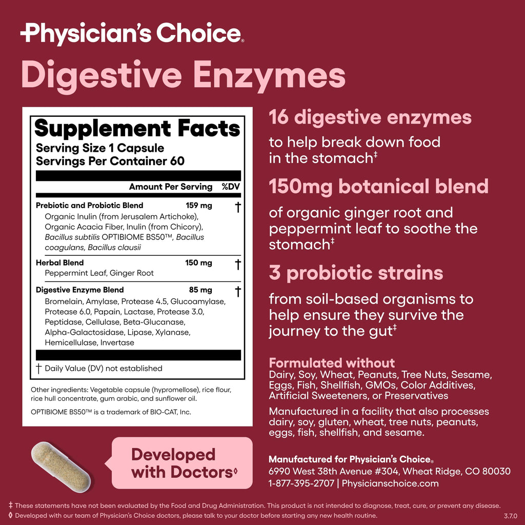 16 Enzyme Digestive Enzymes with Prebiotics & Probiotics S54281