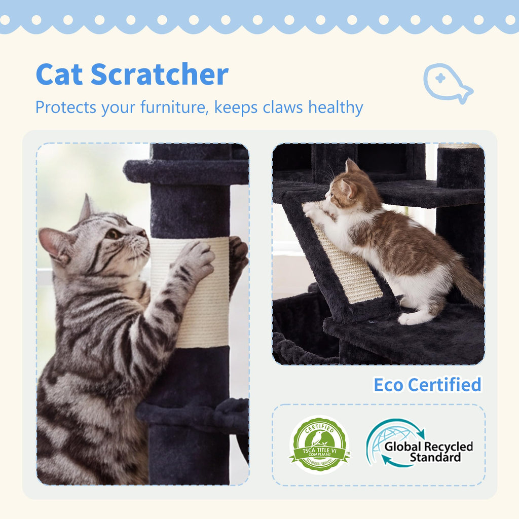 71-Inch-Tall Cat Tree with 2 Perches X517732