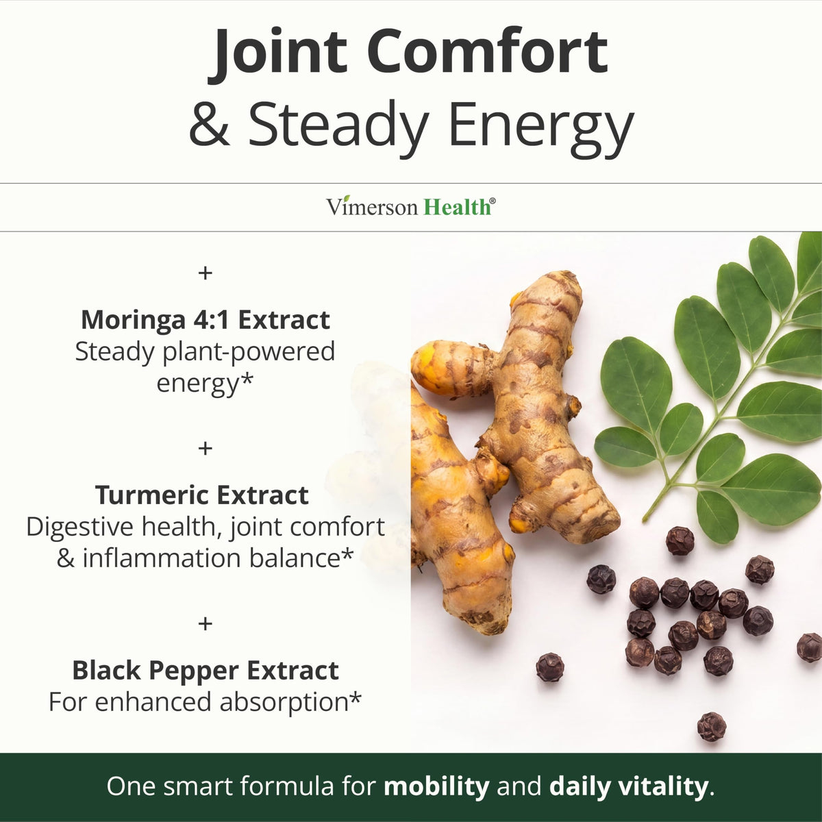 Moringa Capsules 4:1 Extract with Turmeric 120 Capsules A426