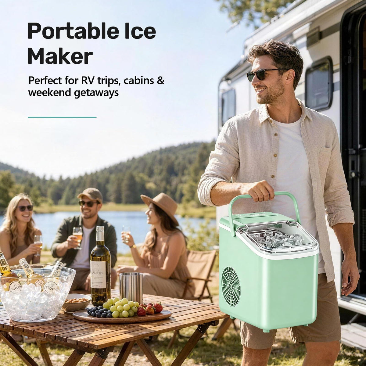 Countertop Ice Maker with Self-Cleaning F231