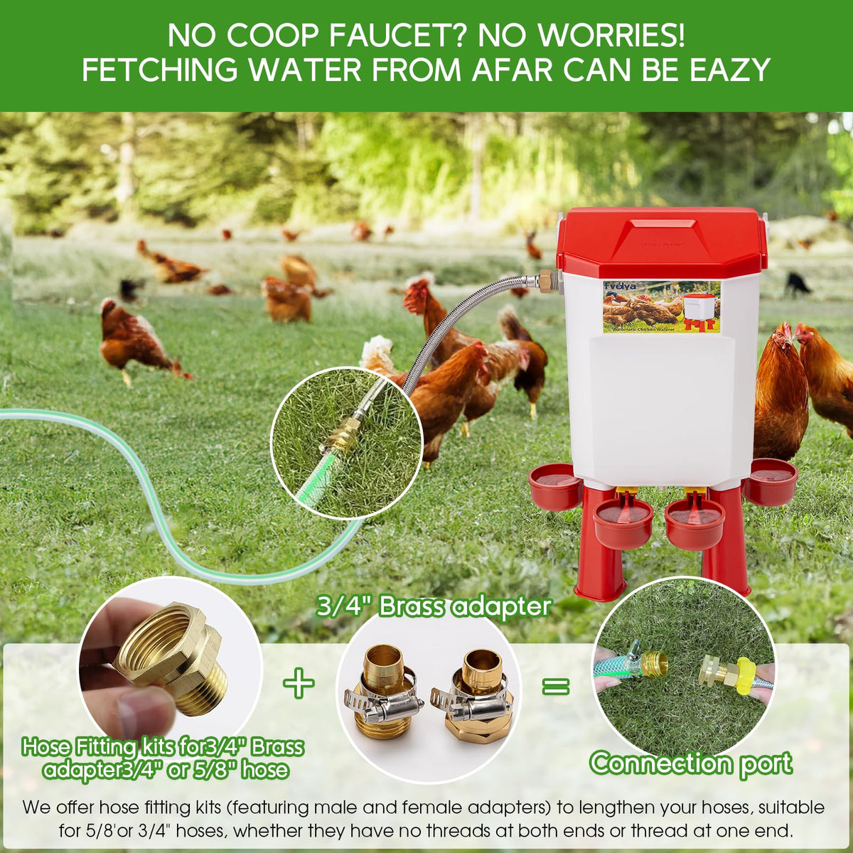 Automatic Chicken Waterer with Four Water Cups N27656