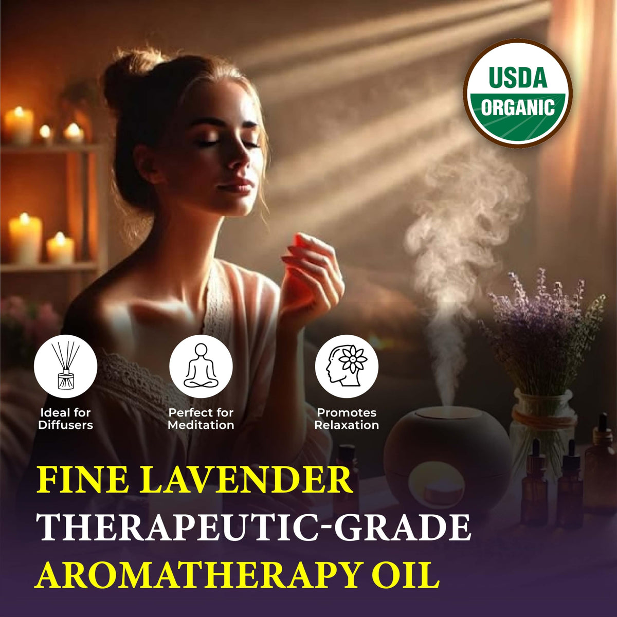 Organic Lavender Essential Oil 4 Fl Oz G59095