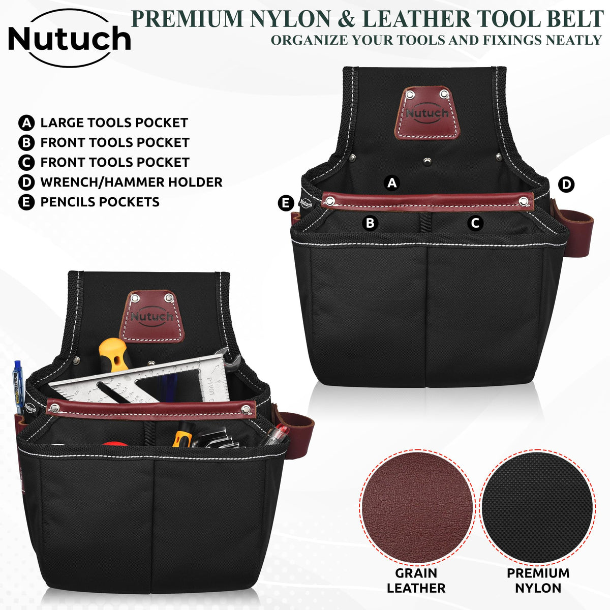 Nylon and Leather Tool Belt C157536