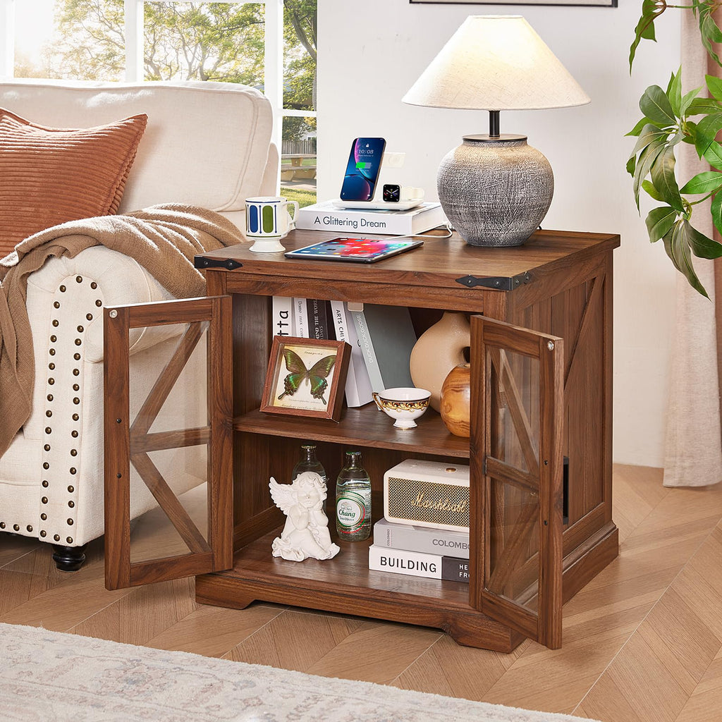 24'' End Table Set 2 with Charger D724