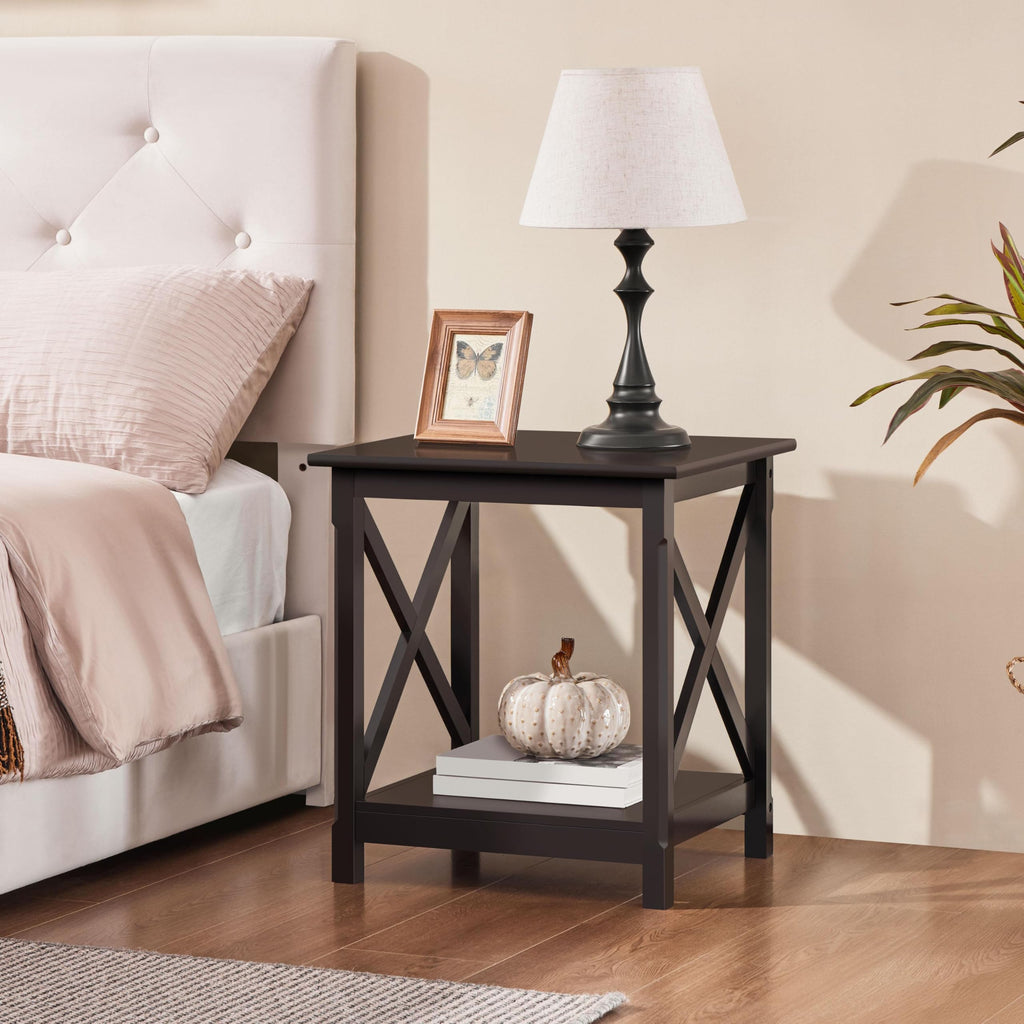 Espresso 20 x 18 Inch End Table Set of 2 W860031