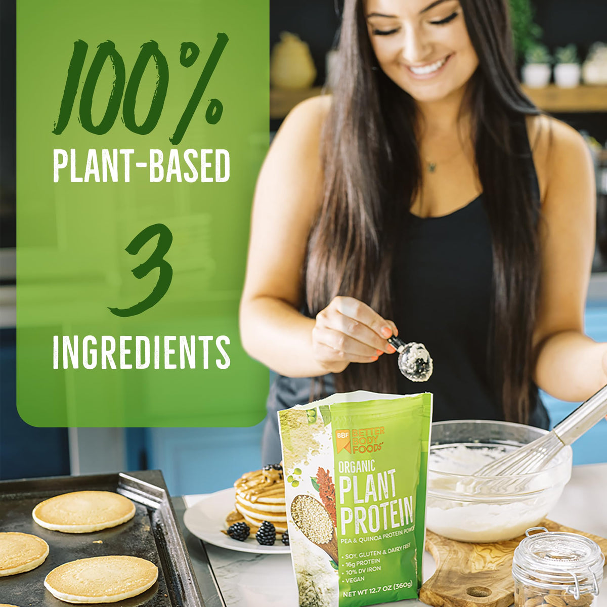 Organic Plant Protein Powder 12.7 Oz Unflavored Isolate Z921781